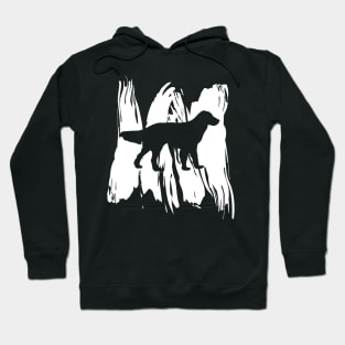 Golden Retriever Painted on the Dark Wall Hoodie